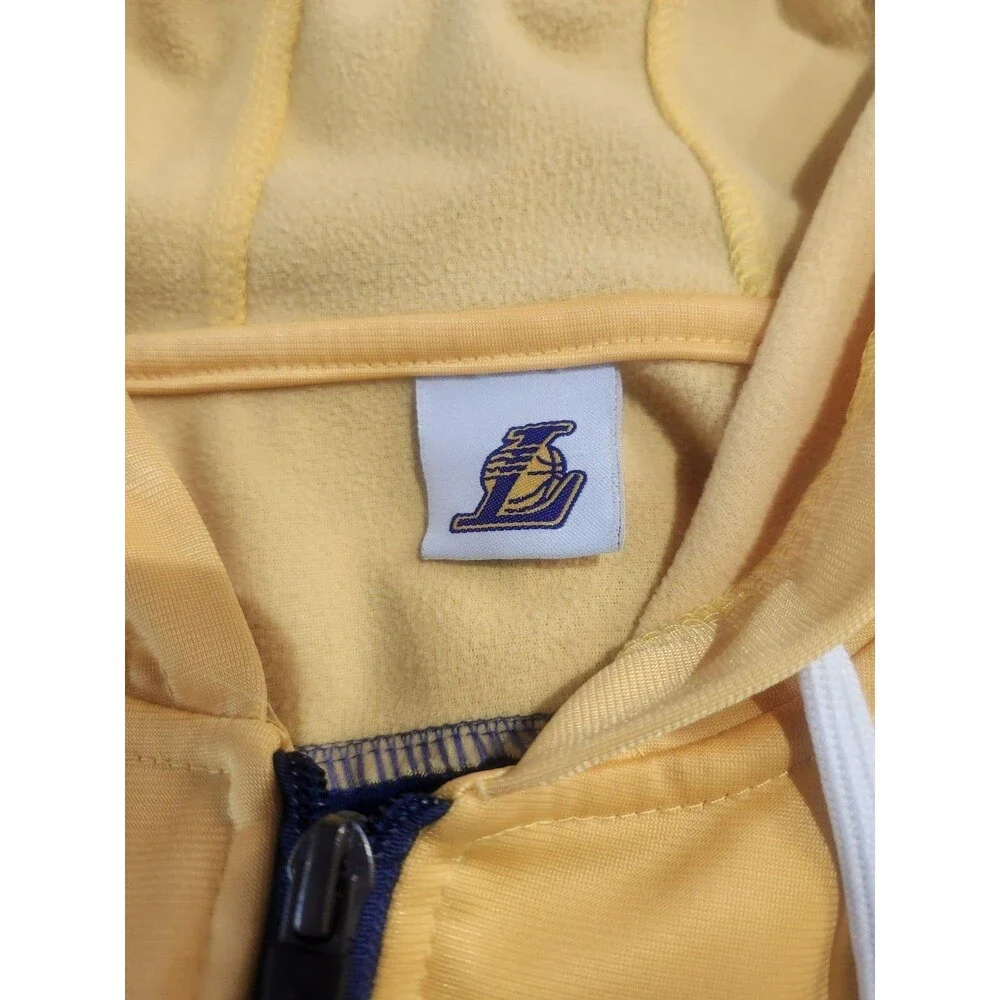 Youth LOS ANGELES LAKERS Full Zip Sweater‎ Size LARGE Purple Yellow Sweater